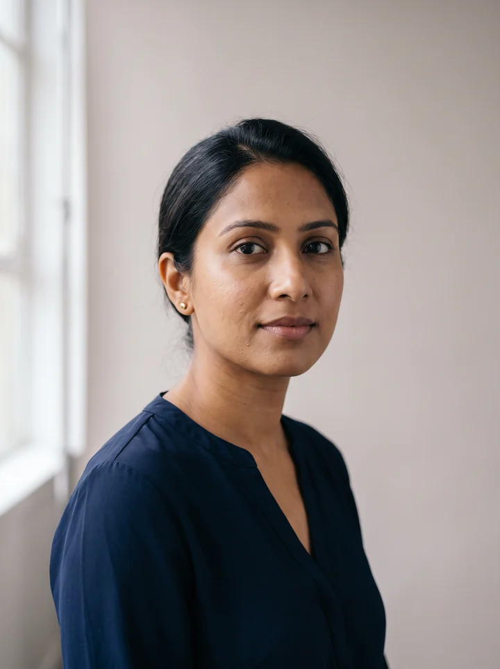 Priya Raman, illustrative portrait of a solicitor