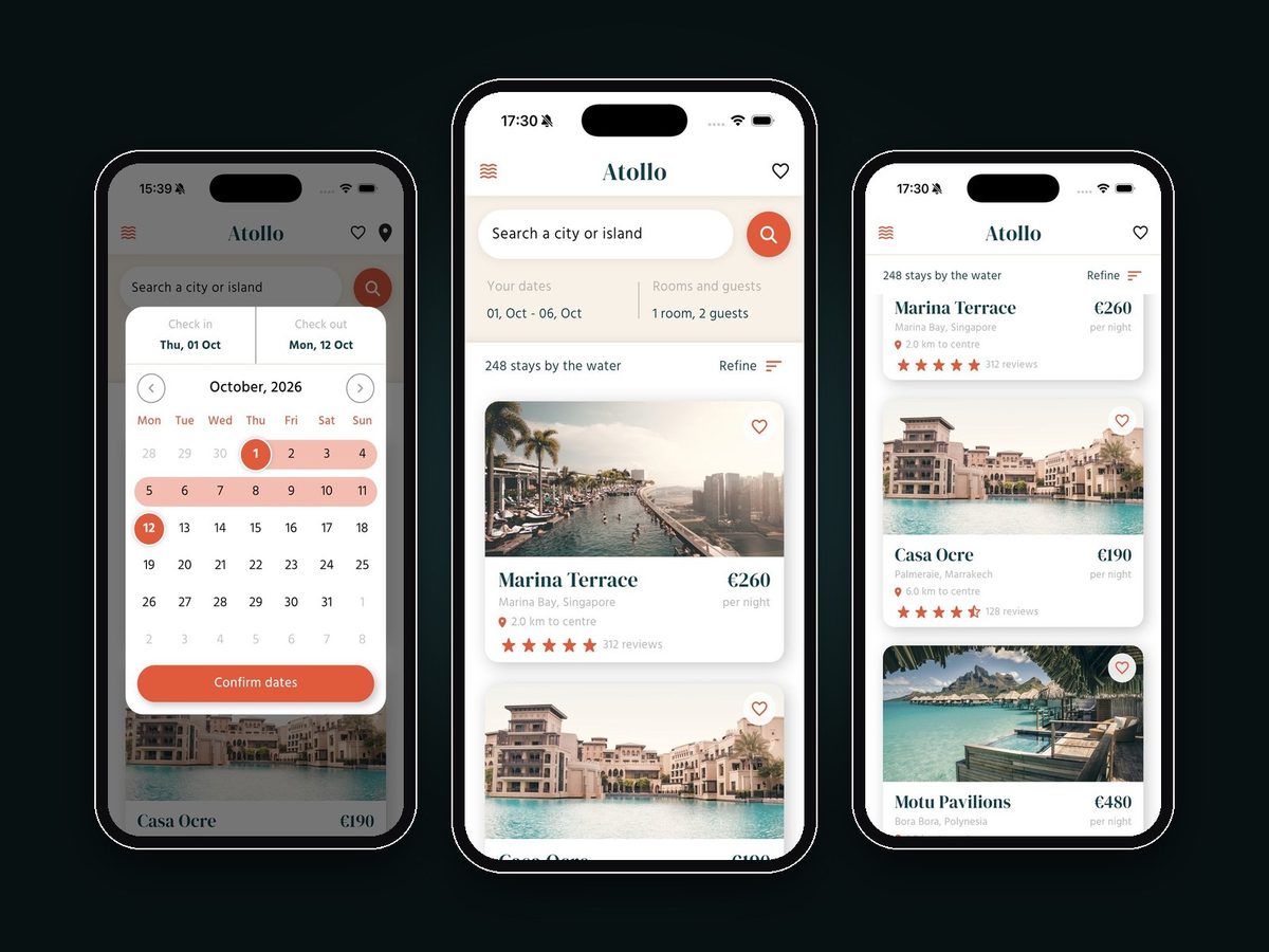 Atollo, Hotel booking