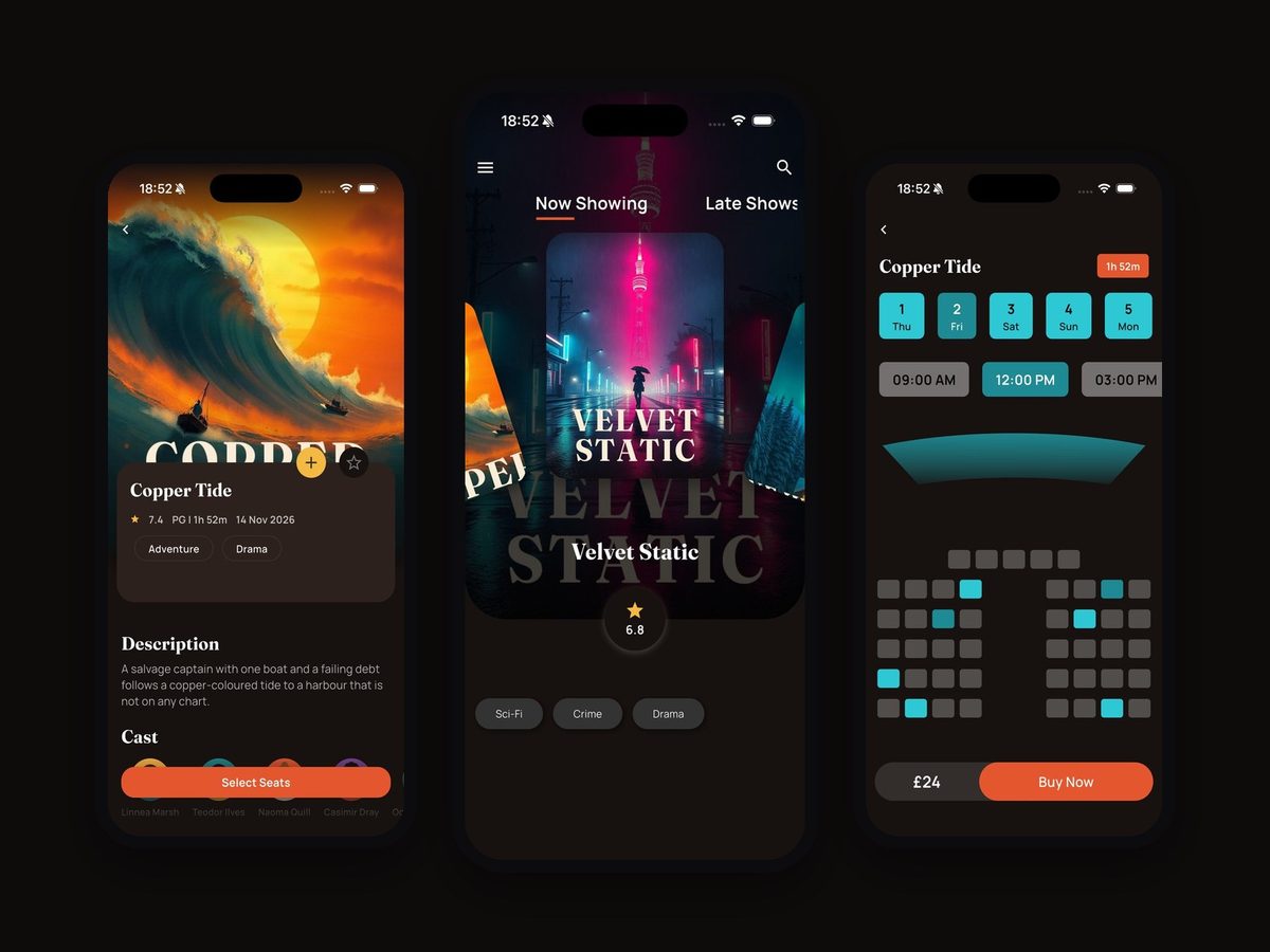 Ember Row, Cinema booking