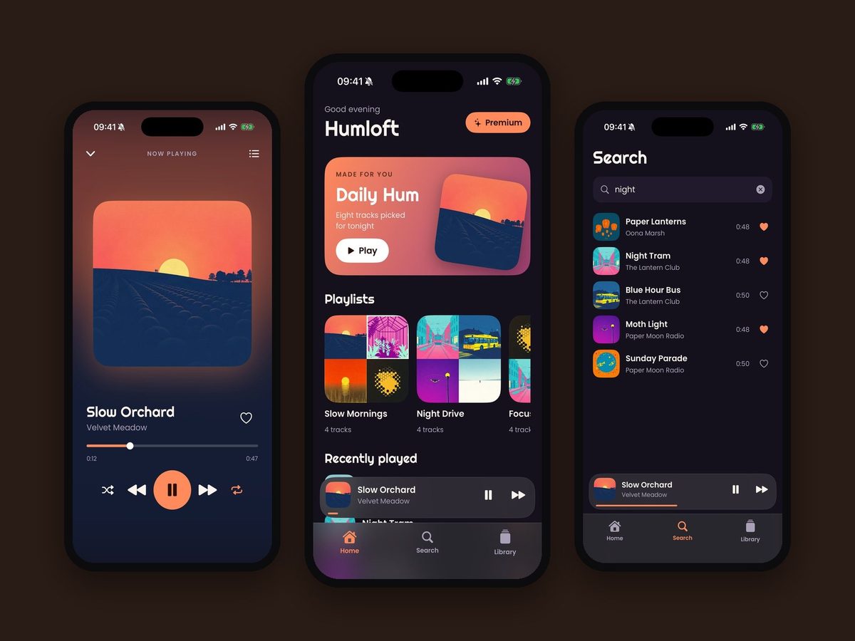 Humloft, Music player