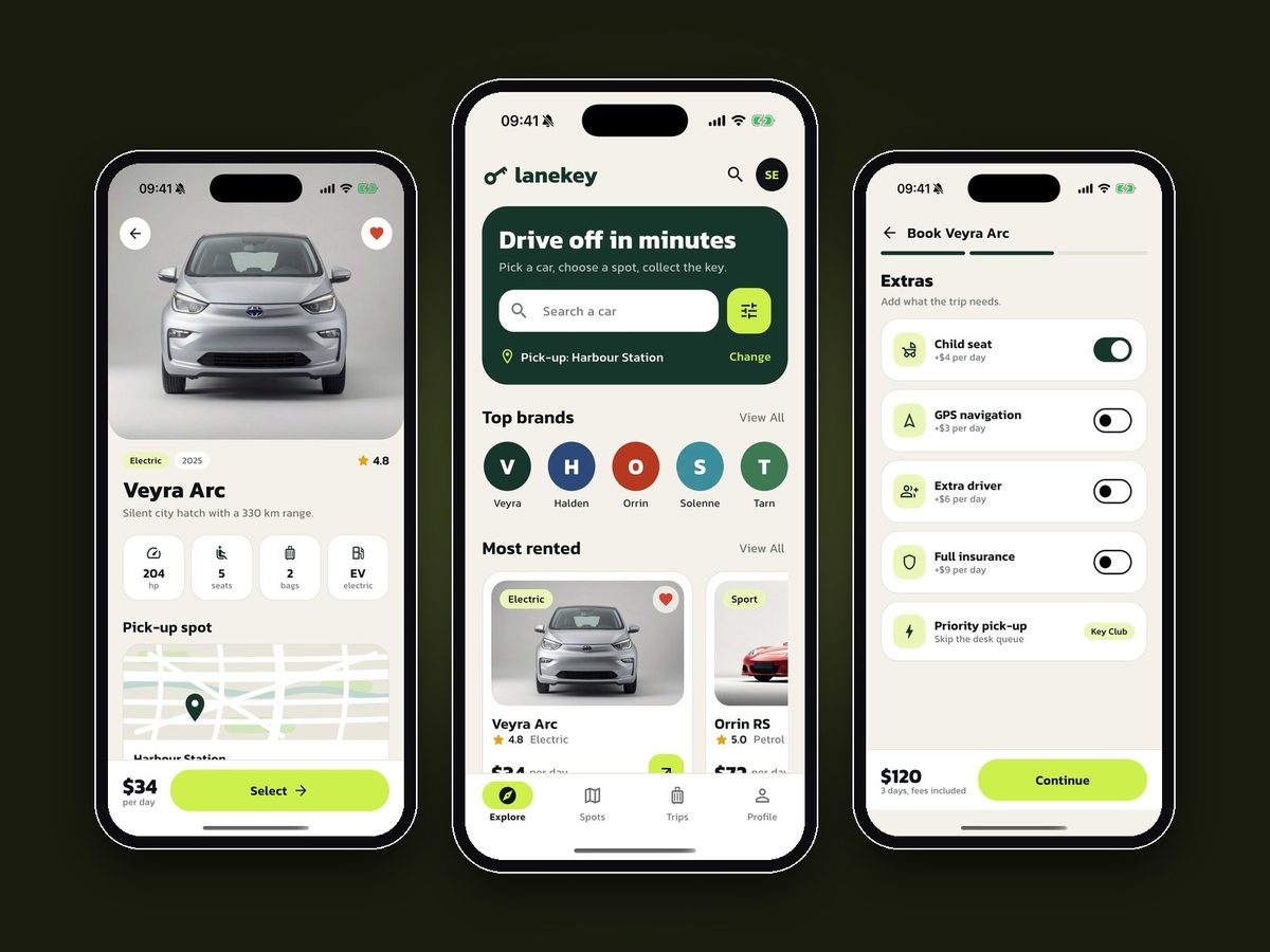 Lanekey, Car rental