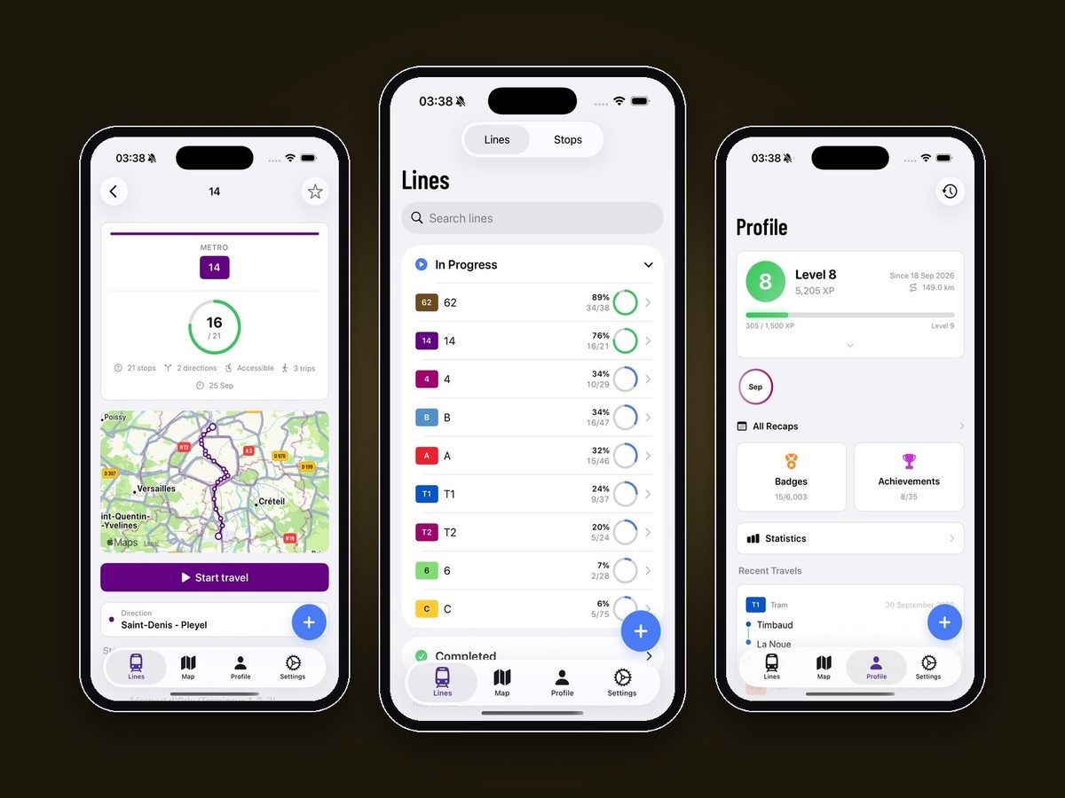 Rameline, Transit tracker