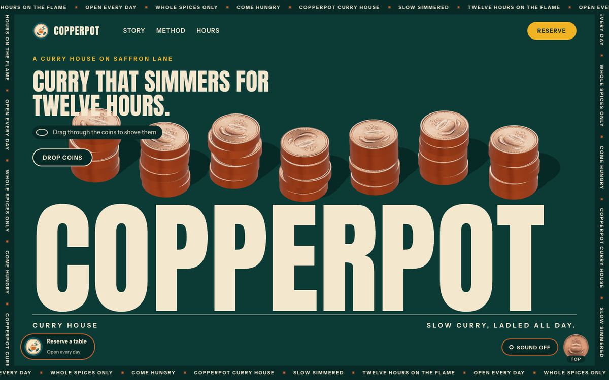Copperpot, Restaurant