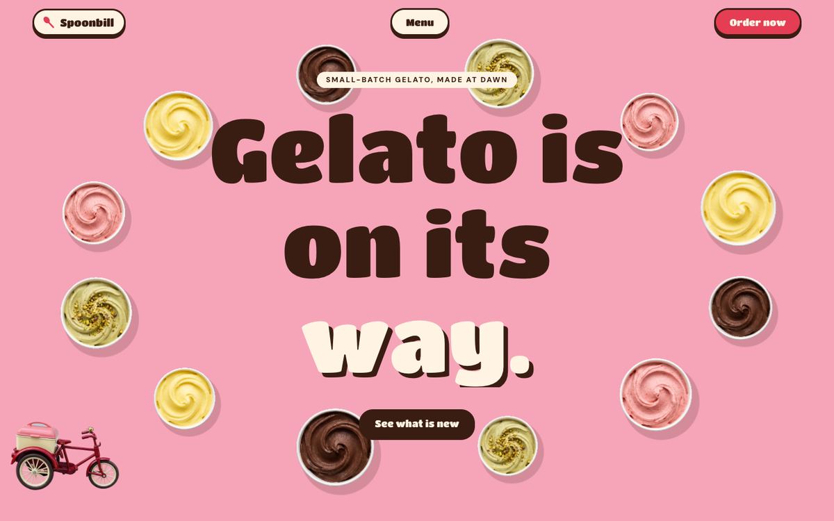 Spoonbill Gelato, Ice cream