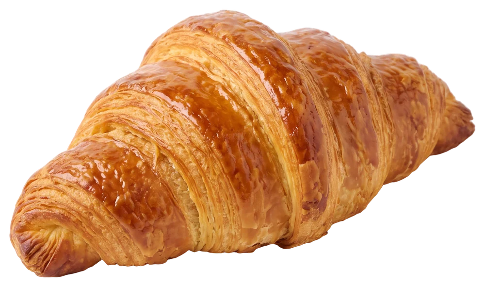 A golden butter croissant