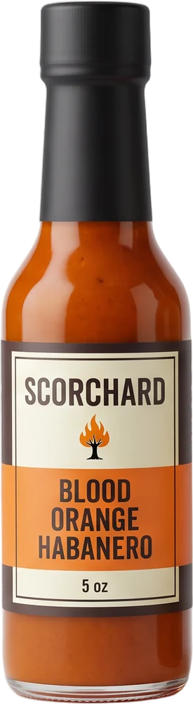 Blood Orange Habanero hot sauce bottle