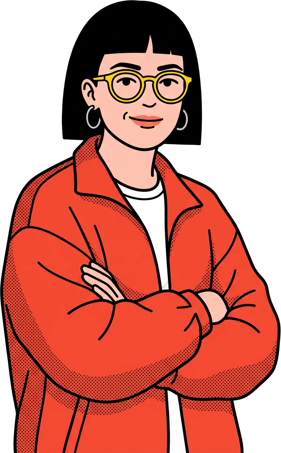 Illustration of Ines, a founder of the illustrative studio