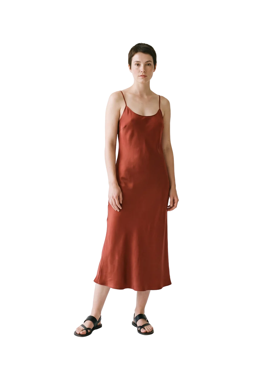 Slip Dress in rust